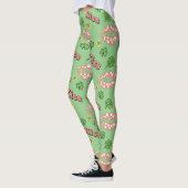 Leggings Baiser Lèvres de trèfle Saint Patrick Jour Sage Le (Gauche)