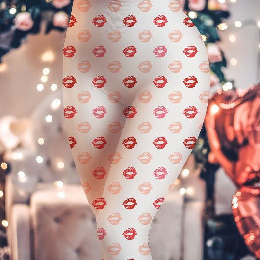 Leggings Baiser rouge et rose