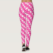 Leggings Baisers mignons rose blanc motif (Dos)