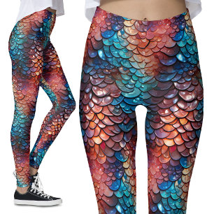 Leggings Balances à l'eau douce Imaginaire de sirène costum