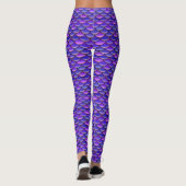 Leggings Balances de sirène motif violet et rose (Dos)