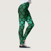 Leggings Balances de sirène verte et noire Poisson Imaginai (Droite)