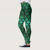 Leggings Balances de sirène verte et noire Poisson Imaginai (Gauche)