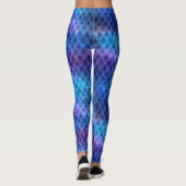 Leggings Balances Dragon Bleues et Argent (Dos)