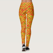 Leggings Balances orange et verte tombées (Dos)