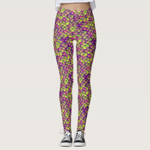 Leggings Balances violettes et vertes