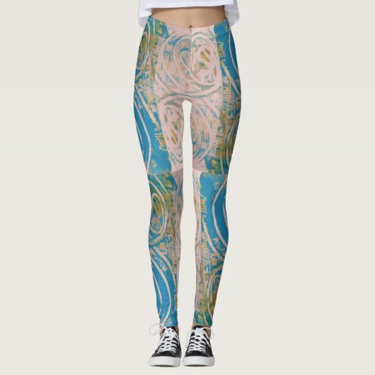 Leggings Balayage bleu (Devant)