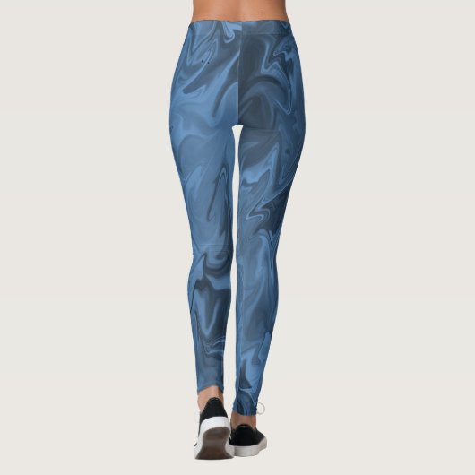 Leggings Balayage bleu moderne (Dos)