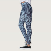 Leggings Balayage en marbre bleu Abstrait (Gauche)