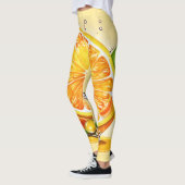 Leggings Balayage en tranche orange (Gauche)