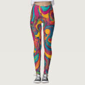 Leggings Balayage psychédélique (Devant)