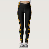 Leggings Balck And Gold Leopard Safari Pattern (Devant)