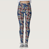 Leggings Bald Eagle et American Flag Patriotic (Devant)