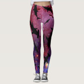 Leggings Baleine de requin-requin ombragé sur galaxie incli (Devant)