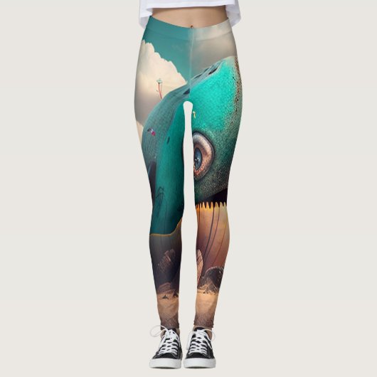 Leggings Baleine étrange (Devant)
