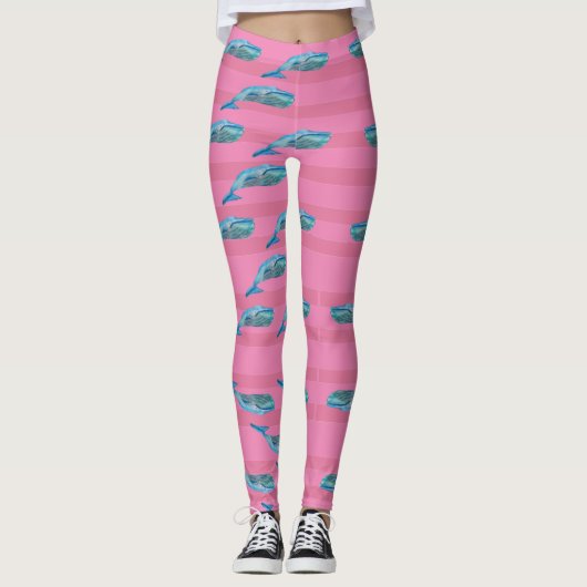 Leggings Baleine Poisson Animaux d'art  (Devant)