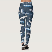 Leggings Baleines aquarelles (Dos)