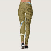Leggings Baleines bleues Famille Olive Green (Dos)