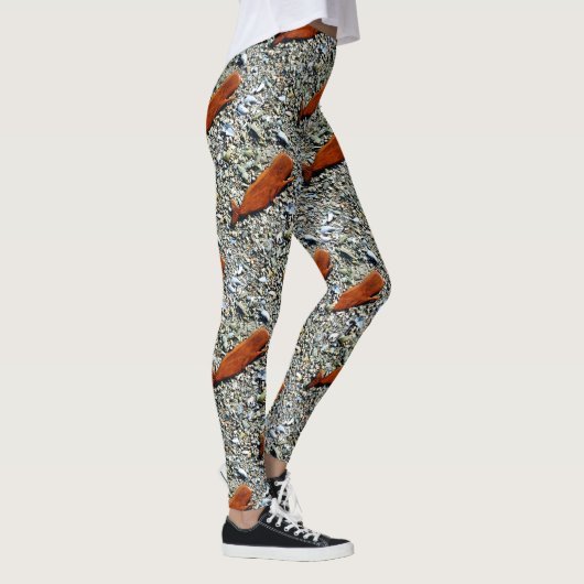 Leggings baleines brunes nageant gris (Droite)