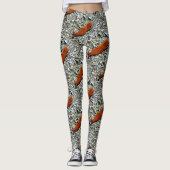Leggings baleines brunes nageant gris (Devant)
