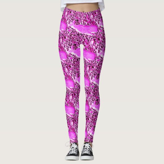 Leggings baleines nageantes rose (Devant)