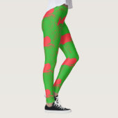 Leggings baleines rouges en vert (Droite)