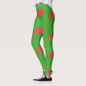 Leggings baleines rouges en vert (Gauche)