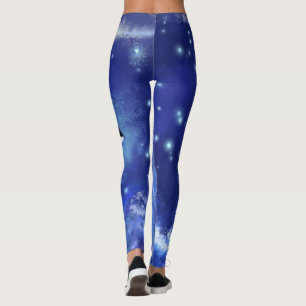 Leggings Baleines tueuses Pleine lune Night Leggels Bleus