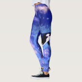 Leggings Baleines tueuses sur Pleine lune Blue Night Leggin (Gauche)