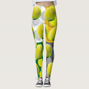 Leggings balle de tennis en vert