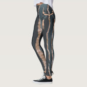Leggings Ballerine papillon princesse bleu et or (Gauche)