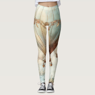 Leggings Ballon à air chaud sarcelle fantaisiste Antique