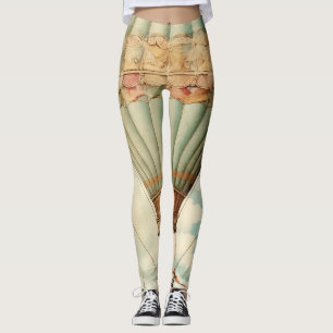 Leggings Ballon à air chaud vintage Steampunk Blue