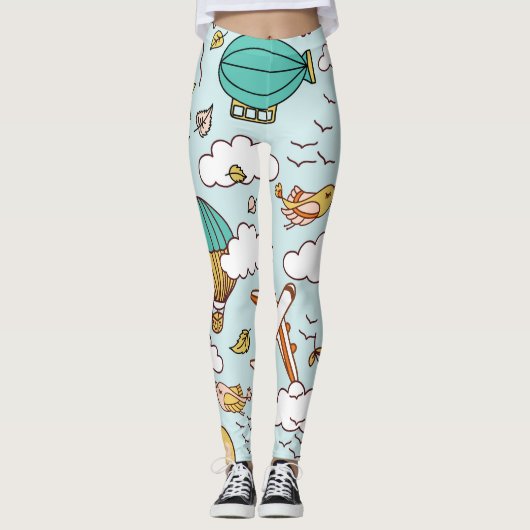 Leggings Ballons à air mignon Motif (Devant)