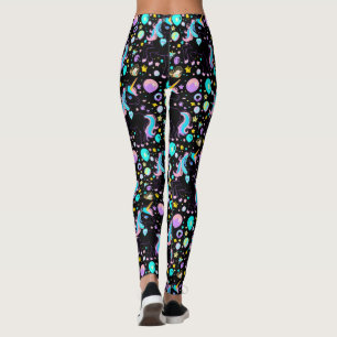 Leggings ballons colorés Unicorn arc-en-ciel motif pour ell
