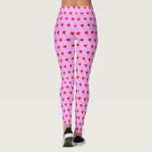 Leggings Ballons de Coeur Rouge Chic violet Valentines Anni (Dos)