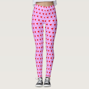 Leggings Ballons de Coeur Rouge Chic violet Valentines Anni