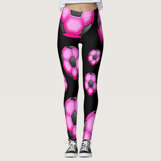 Leggings Ballons de football de roses indien (Devant)