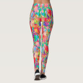 Leggings ballons doux multicolores rouges (Dos)