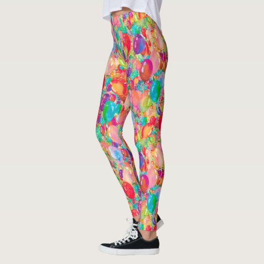 Leggings ballons doux multicolores rouges (Gauche)