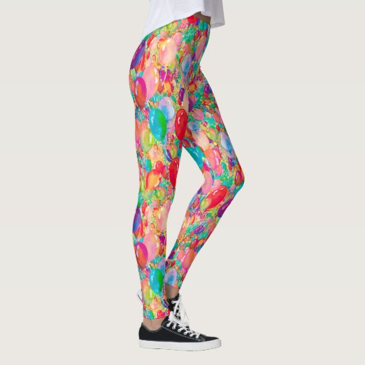 Leggings ballons doux multicolores rouges (Droite)
