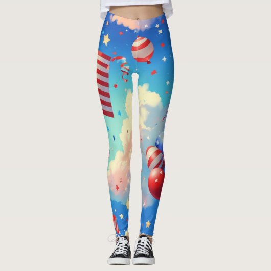 Leggings Ballons et Étoiles (Devant)