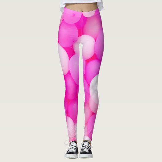 Leggings Balloons Roses Festive Design Arrière - plan. (Devant)