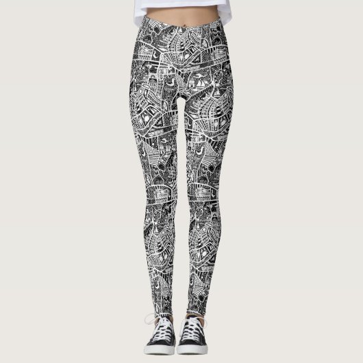 Leggings balnéaire rural noir (Devant)