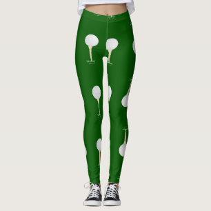 Leggings Bals de golf en motif vert