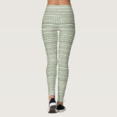 Leggings Bamanko en tache de boudcloth Motif Sage Green (Dos)