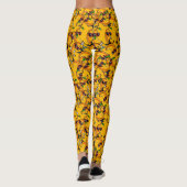 Leggings Banane jaune Funny Pixel art (Dos)