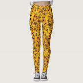 Leggings Banane jaune Funny Pixel art (Devant)