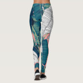 Leggings Bananier Botanique : Rouge clair sans joint (Dos)