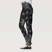 Leggings Bandana noir boho (Gauche)